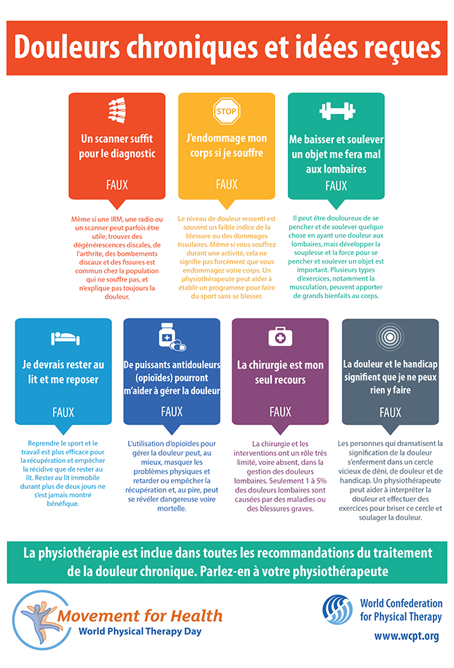 Thumbnail graphic of Infographic 2: Chronic pain - the myths in French