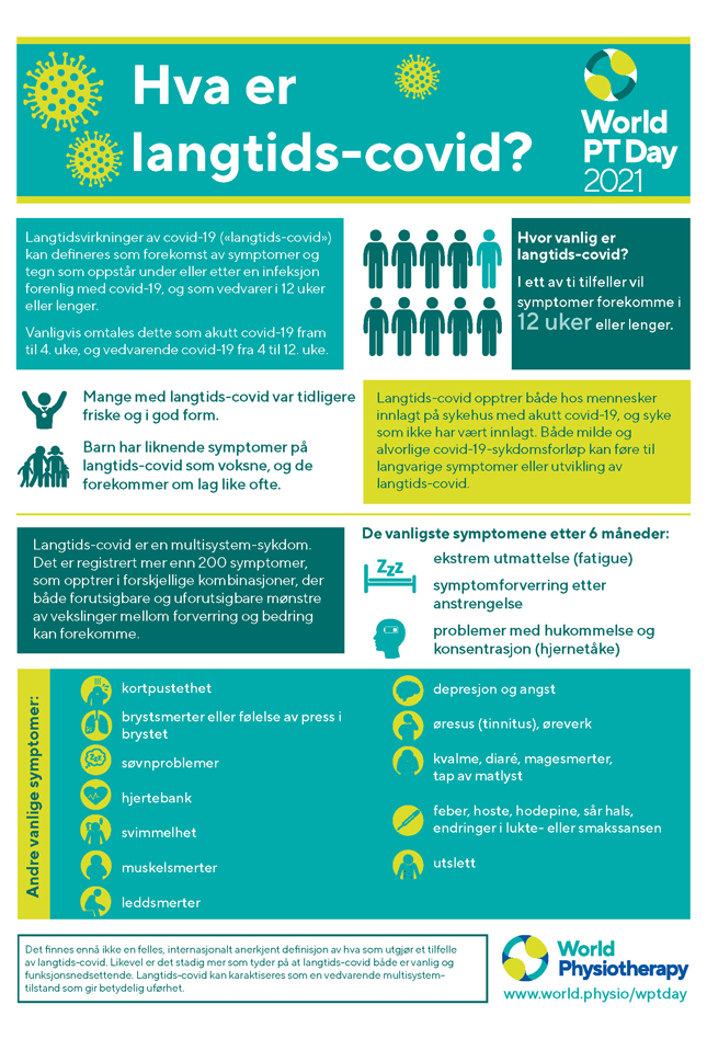 Image for World PT Day 2021 InfoSheet 1 in Norwegian