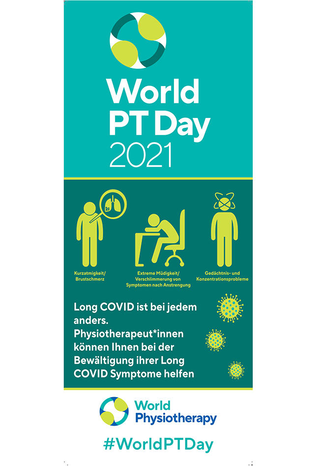 Image of World PT Day 2021 banner in German