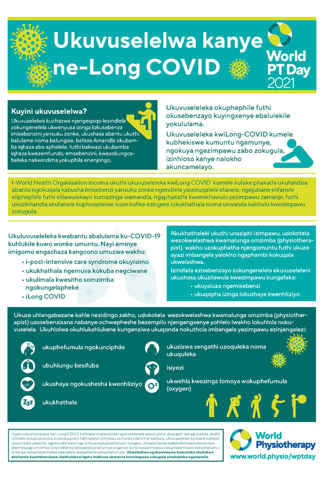 World PT Day information sheet 2. IsiZulu