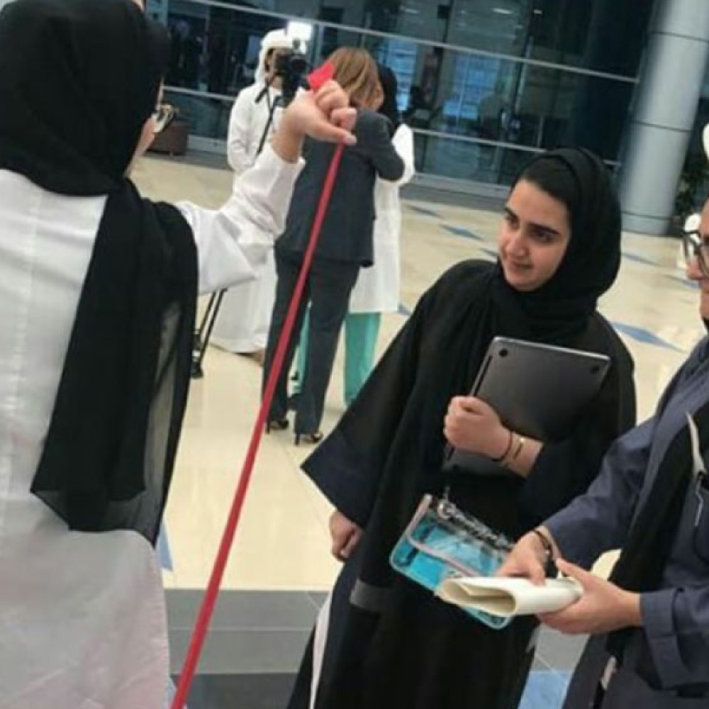 Photograph showing a celebration held in the United Arab Emirates to mark World PT Day 2018