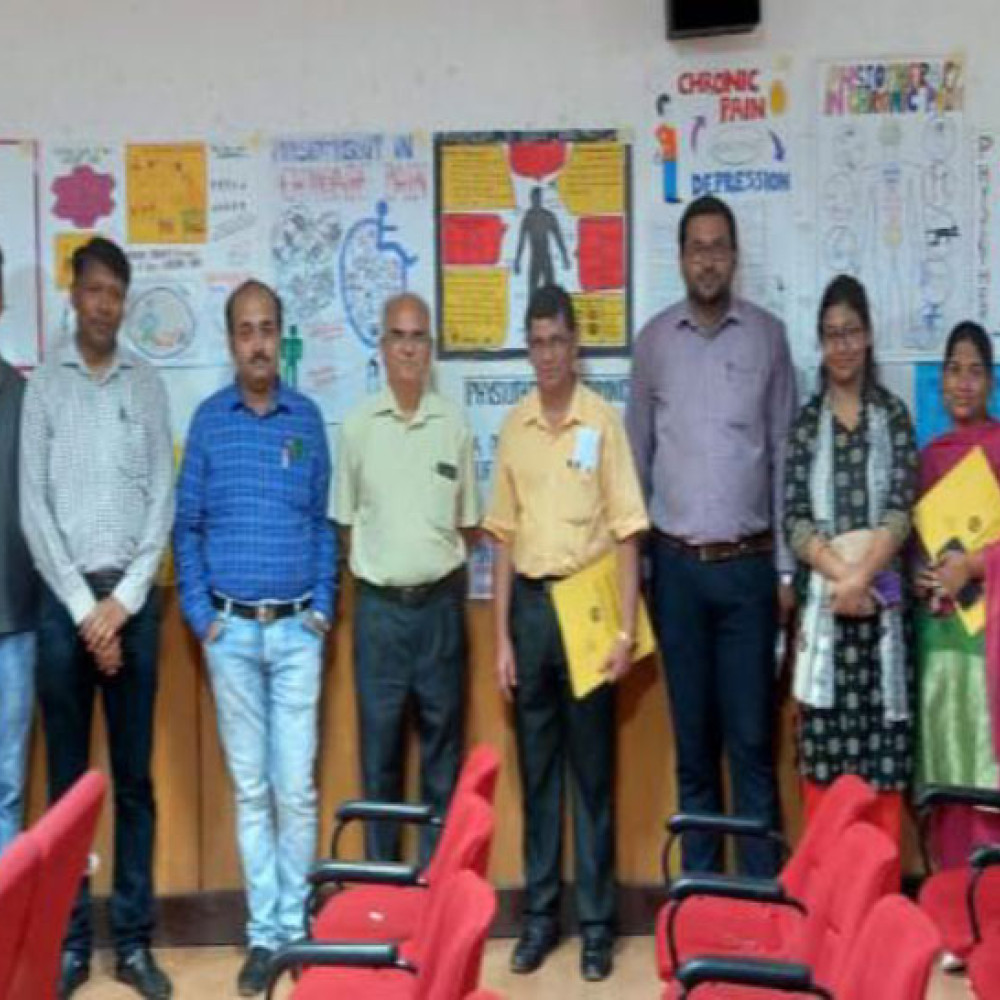 Photograph showing a celebration held in India to mark World PT Day 2019