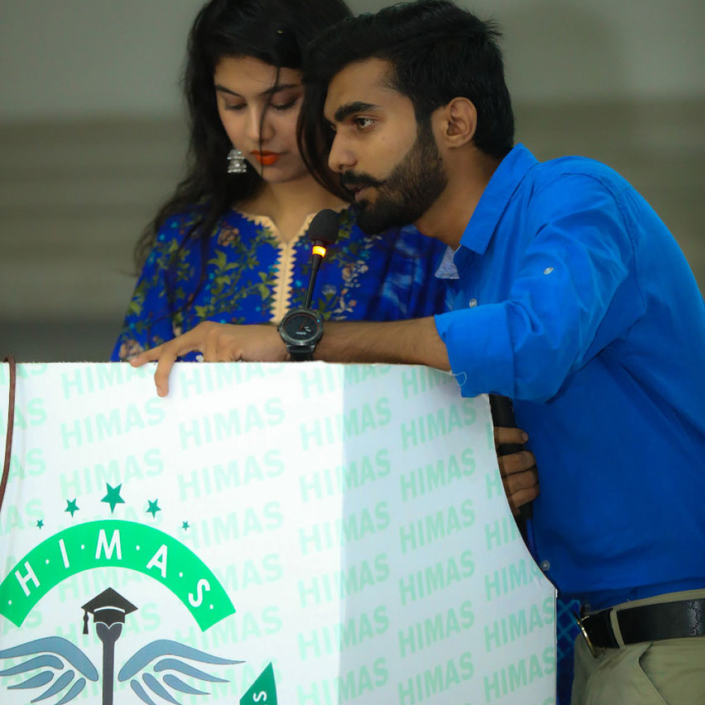 Photograph showing a celebration held in Pakistan to mark World PT Day 2019