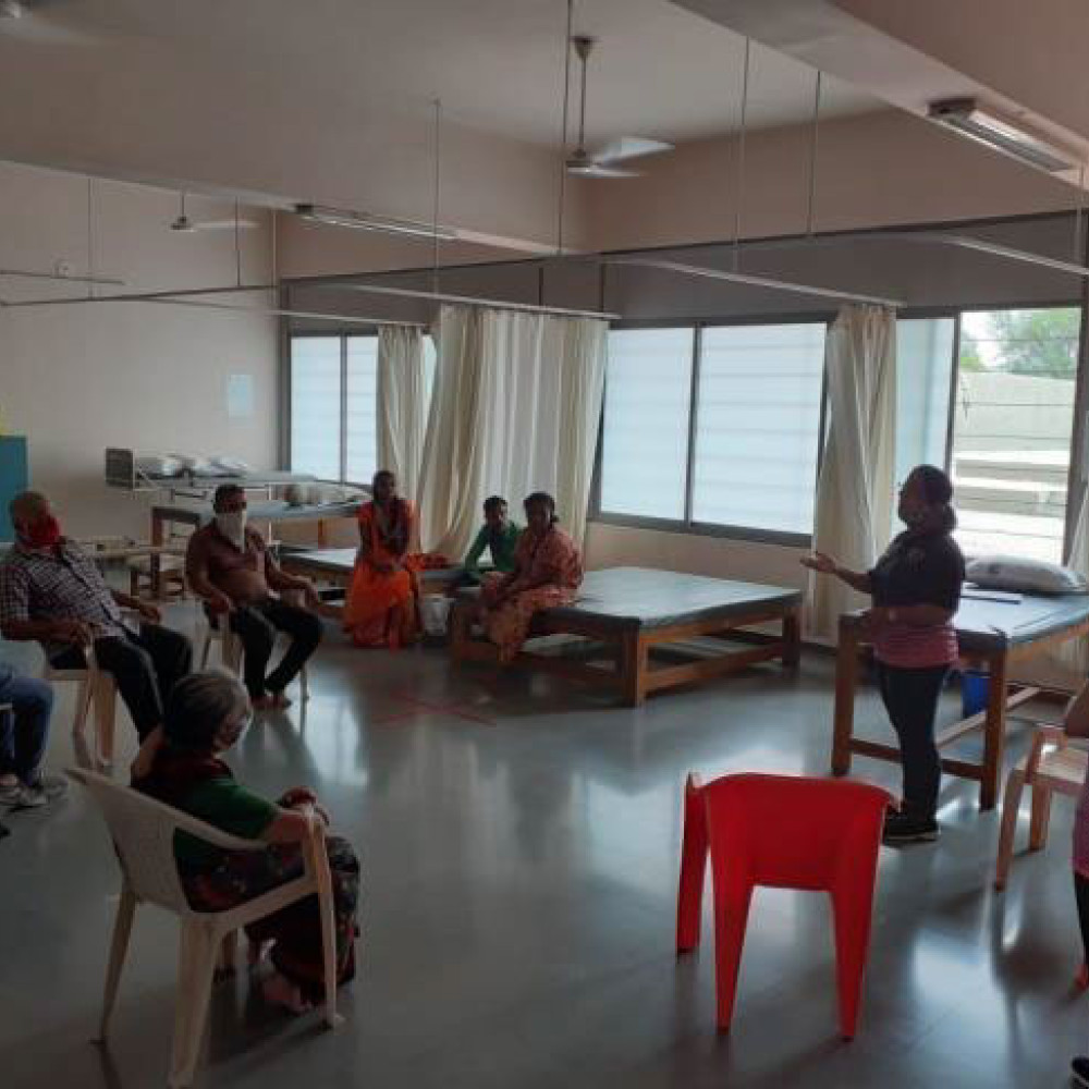 Photograph of World PT Day 2020 activity at Ashok & Rita Patel Institute of Physiotherapy (ARIP)