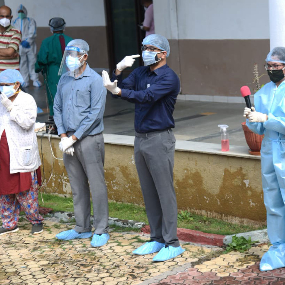 Photograph of World PT Day 2020 activity at Department of Physiotherapy In Cardiovascular and Respiratory Sciences of DVVPF' S College of Physiotherapy