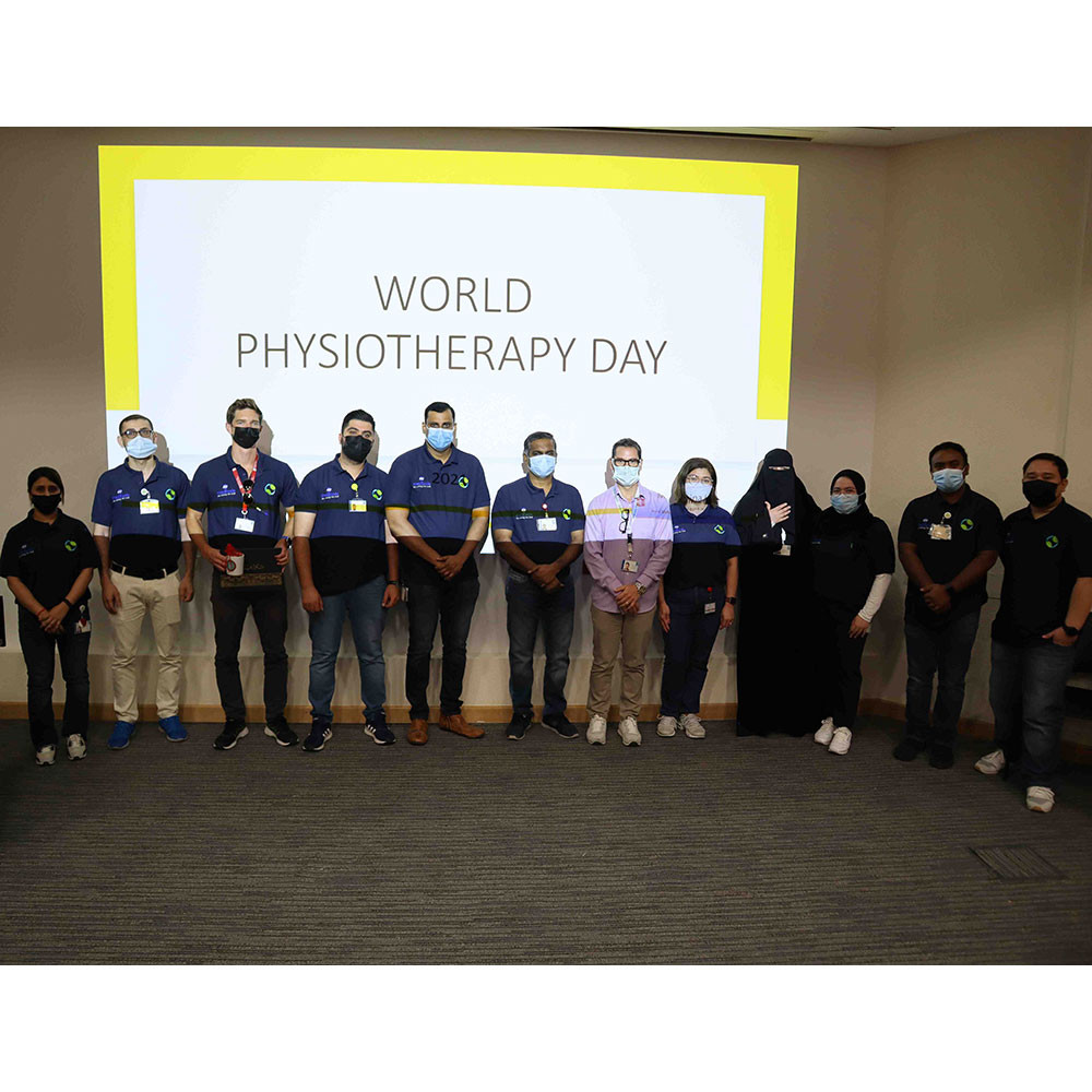 Photograph of activities held at Heart Hospital in Qatar to mark World PT Day 2021