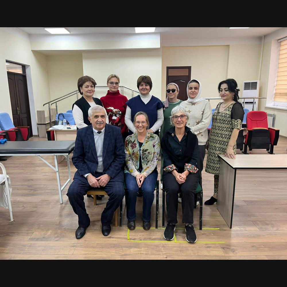 Participants at education workshop in Tajikistan