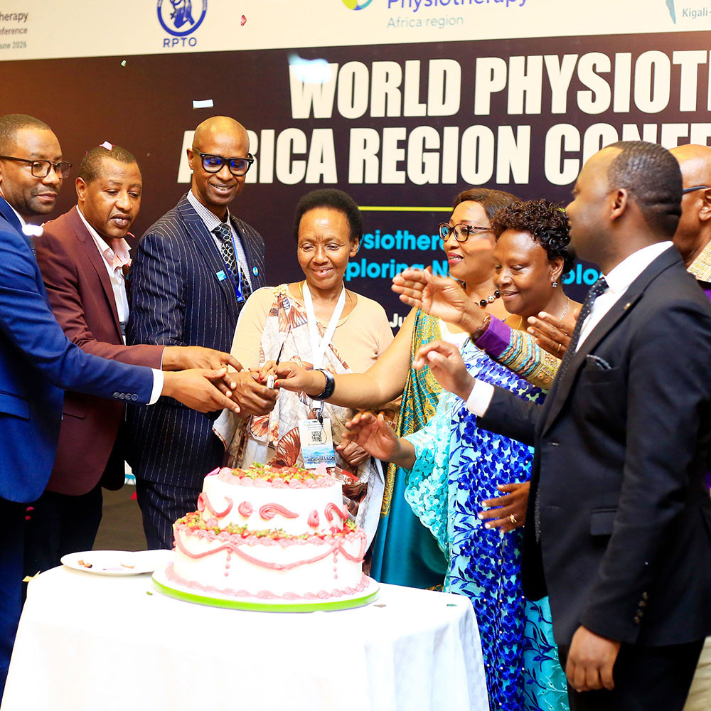 Photo of cake cutting celebration at Africa region conference