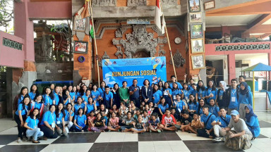 Photograph showing a celebration held in Indonesia to mark World PT Day 2019